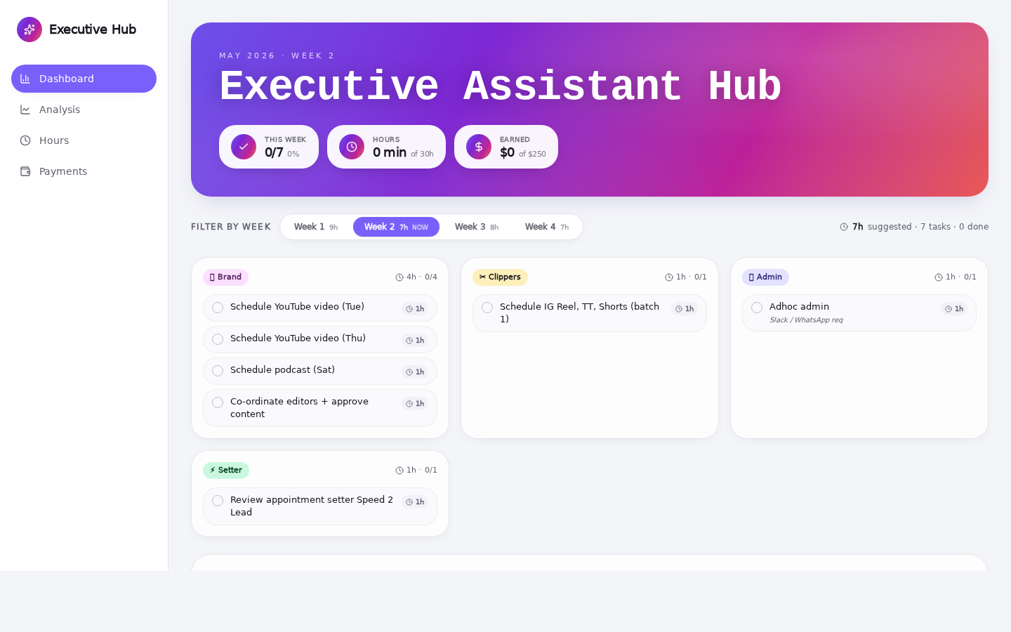 Executive Assistant preview