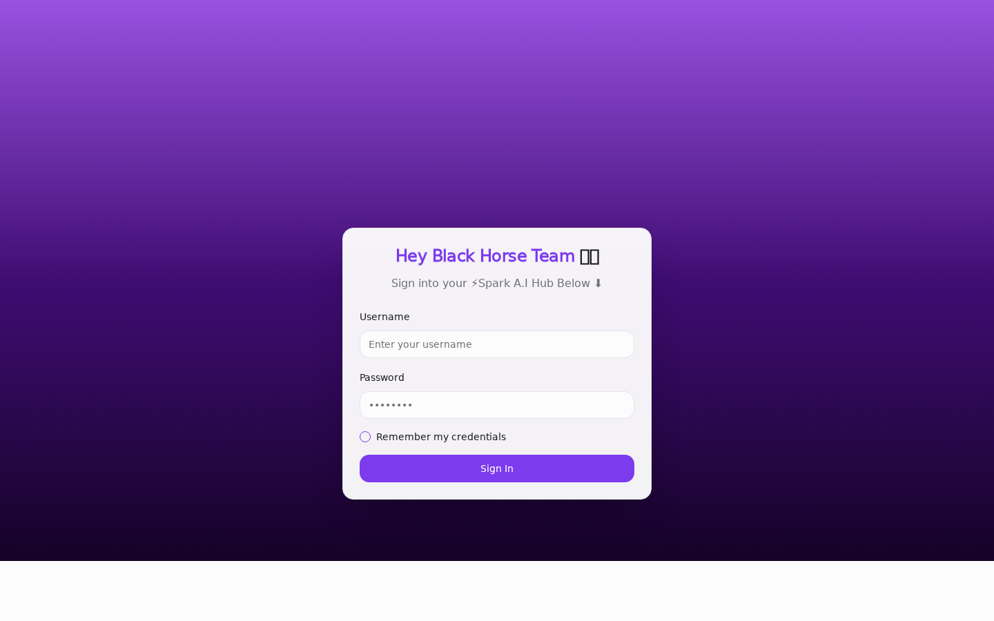 Black Horse Spark Hub preview